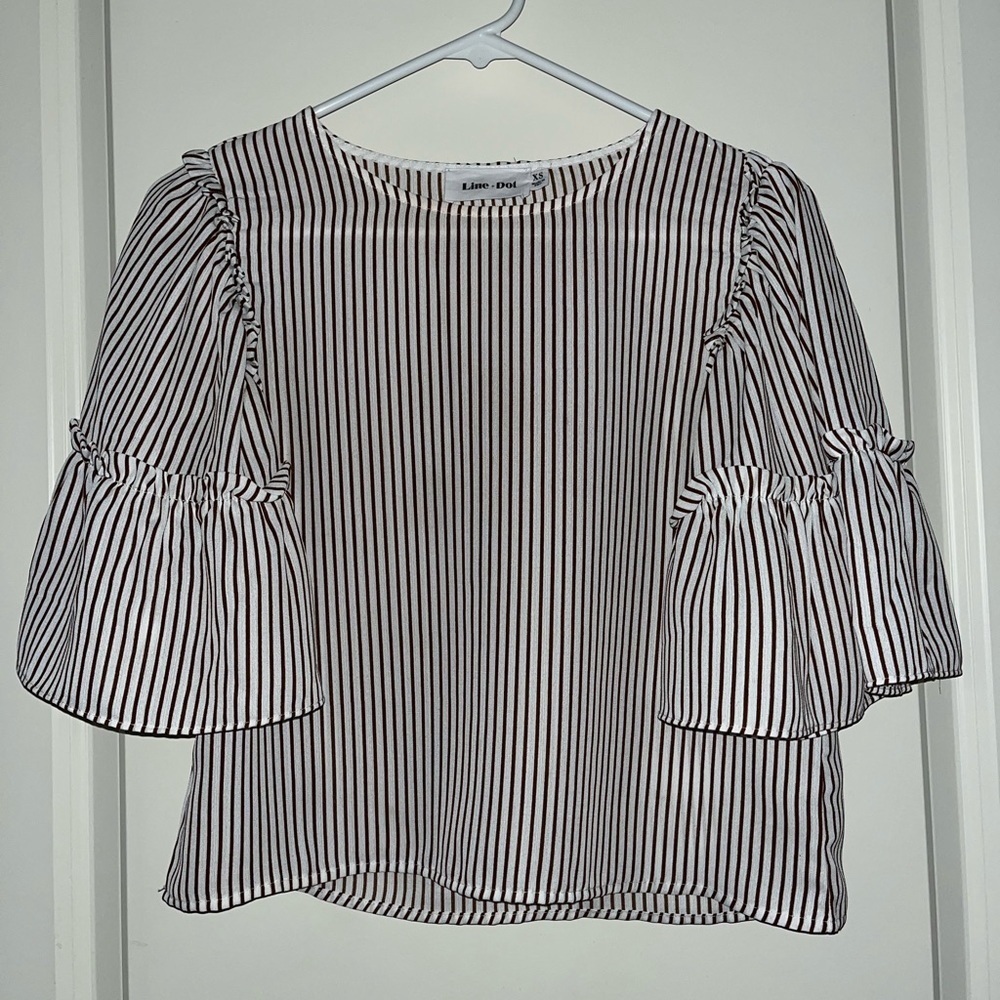 Line + Dot striped top
